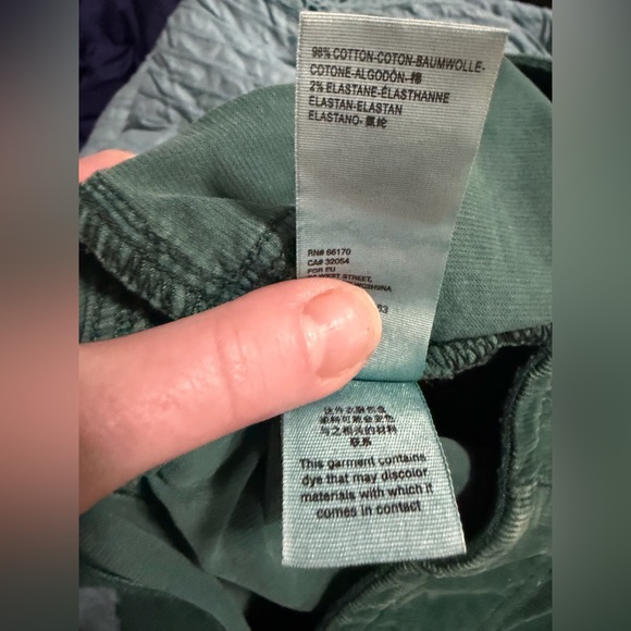 We The Free Jayde Corduroy Pull On Flare Pants Green Size 26. - Picture 8 of 8